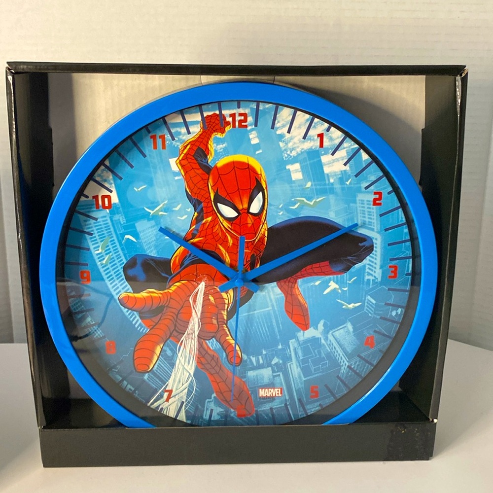 Marvel Spider-Man Kids Clock – Blue & Red